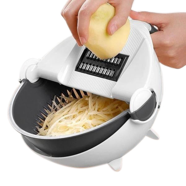 2161 10 in 1 Multifunctional Vegetable Fruits Cutter/Slicer Shredder with Rotating Drain Basket