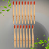 13028 Bamboo Wooden Toothbrush Soft Toothbrush Wooden Child Bamboo Toothbrush Biodegradable Manual Toothbrush for Adult, Kids (15 pcs set / With Round Box)