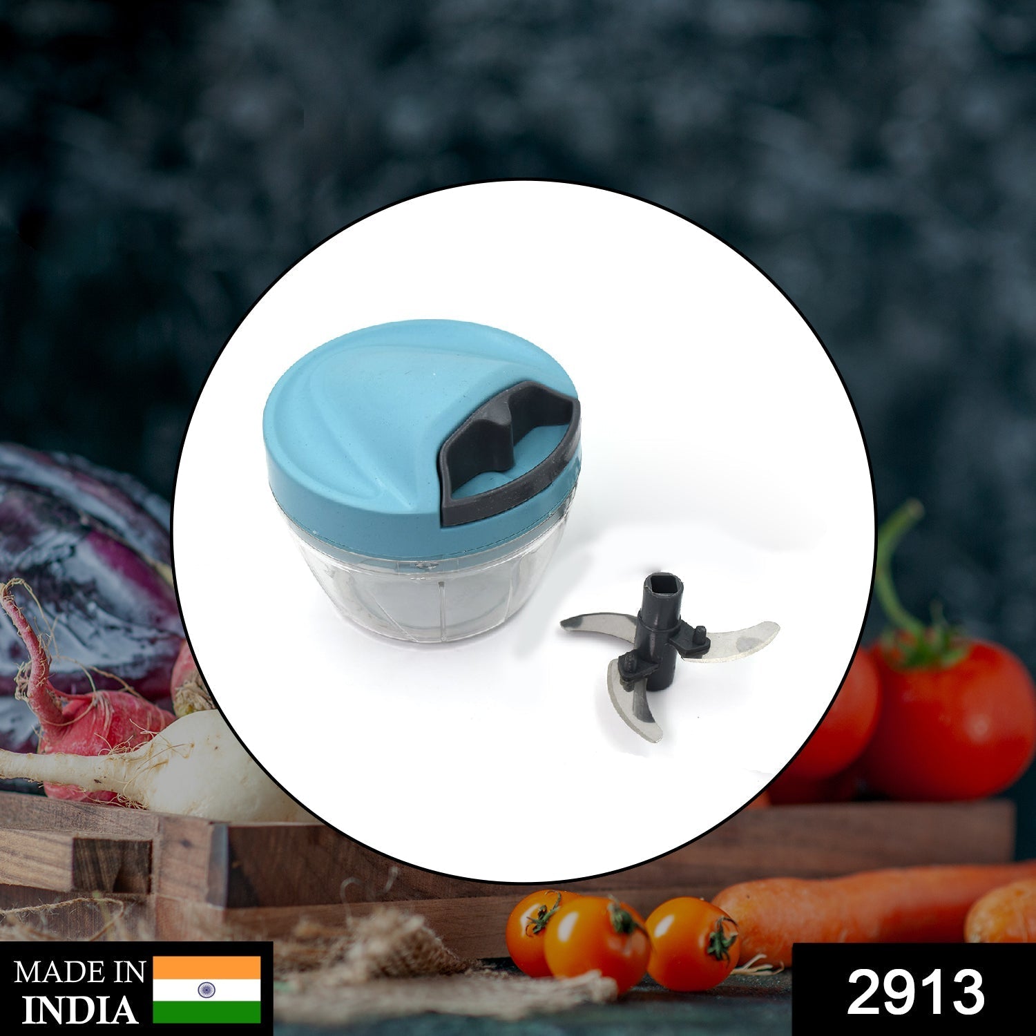 2913 Chopper with 3 Blades for Effortlessly Chopping Vegetables and Fruits for Your Kitchen