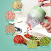 0142 4 in 1 Electric Handheld Cooking Hammer Vegetable Cutter Set Electric Food Chopper Multifunction Vegetable Fruit Slicer