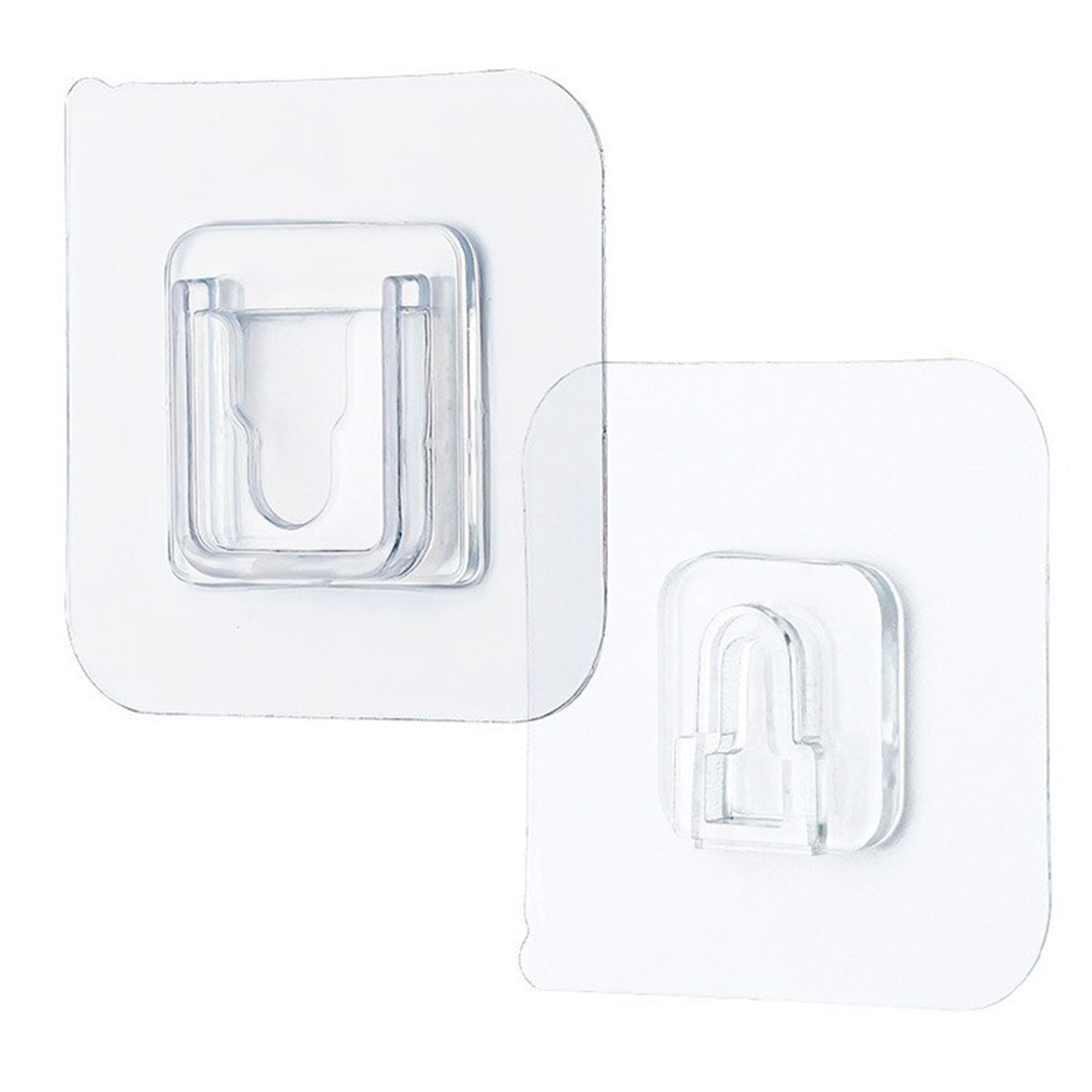 7433 Transparent Adhesive Male Hook Used For Hanging Various Types Of Items (1Pc)