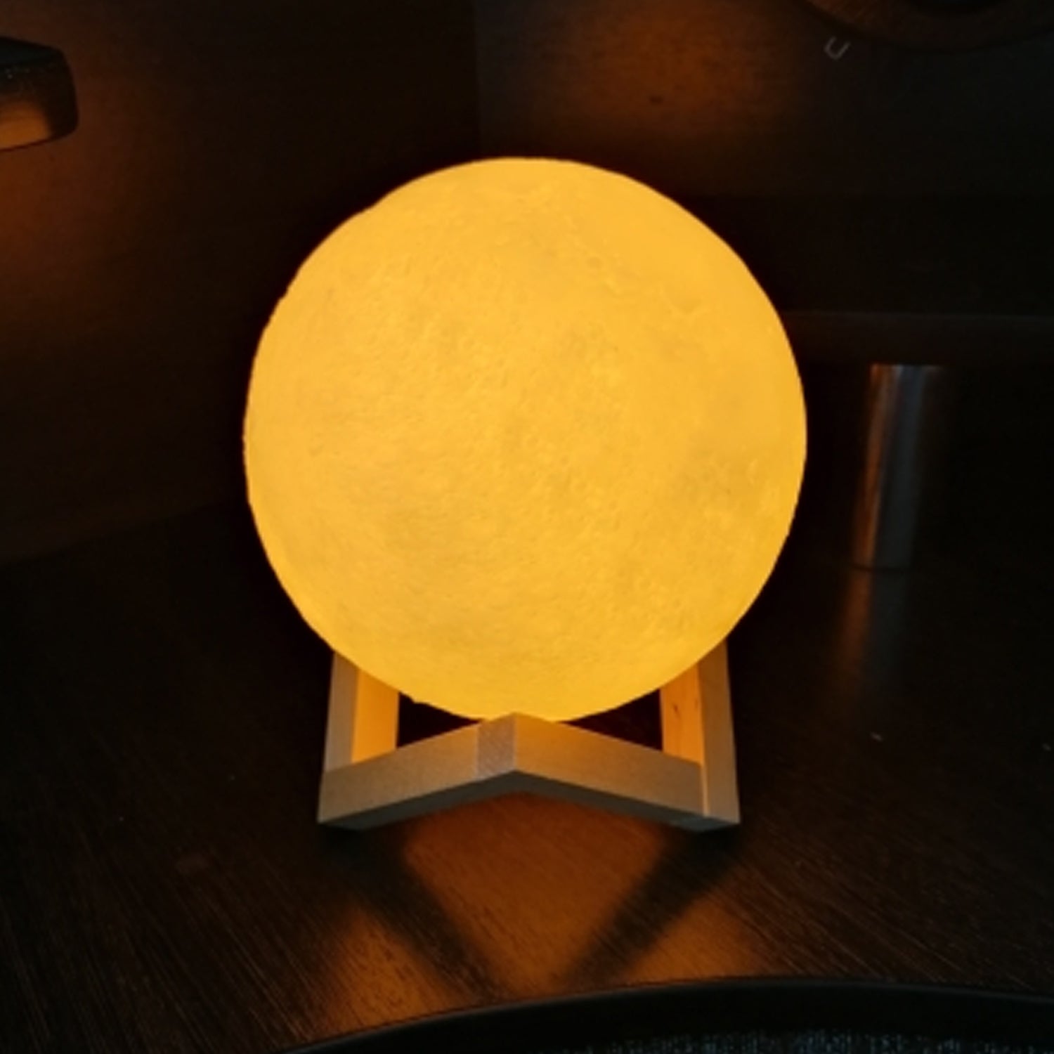 6031 3D Rechargeable Moon Lamp with Touch Control Adjust Brightness