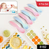 8182 Kids Cute Food Grade Foods Feeding Training Baby Spoon (Set of 6 pcs)