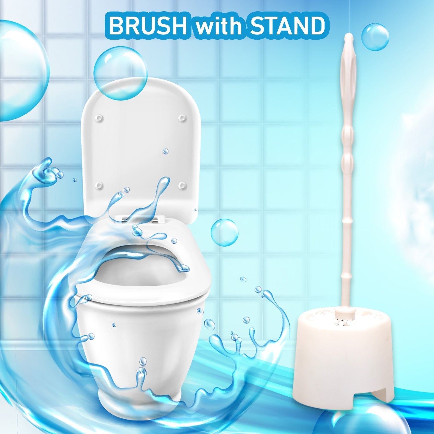 6615 Toilet Cleaning Brush with Potted Holder