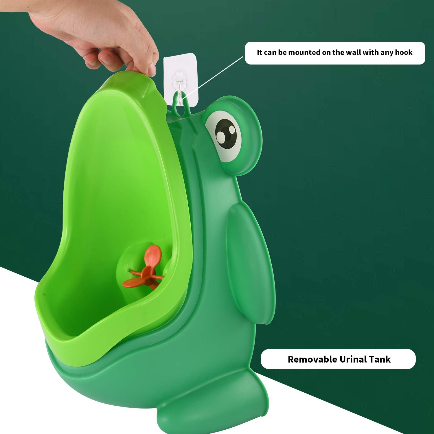 4034 Cute Forg Standing Potty Training Urinal for Boys Toilet with Funny Aiming Target