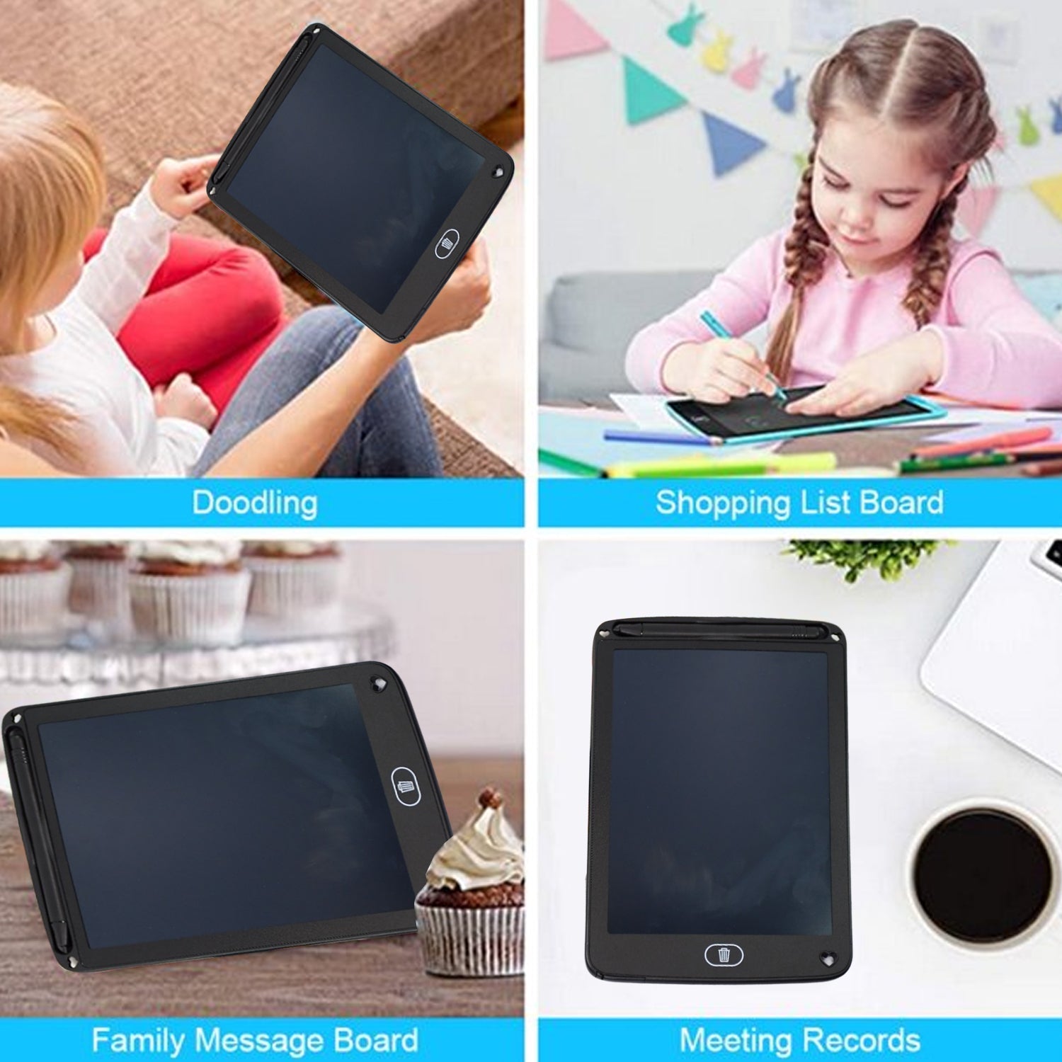 1360A LCD PORTABLE WRITING PAD/TABLET FOR KIDS - 8.5 INCH