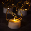 6554 Multicolor Flameless heart Design Candles for Decoration (Set of 12pc)