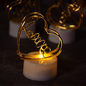 6554 Multicolor Flameless heart Design Candles for Decoration (Set of 12pc)