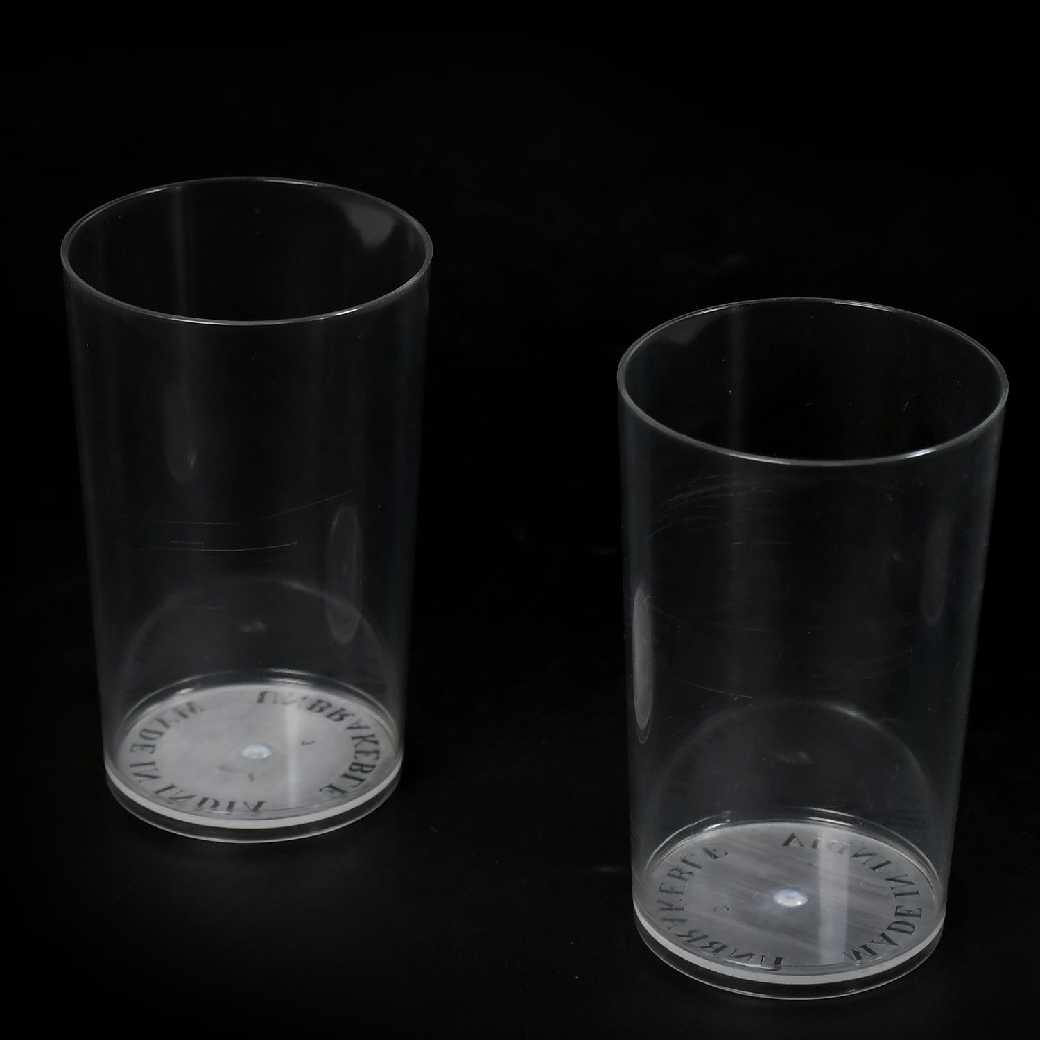 7143 Round Clear Plastic Water Glass Juice Beer Wine Plastic Unbreakable Transparent Glass Set ( 300ml 6pc )