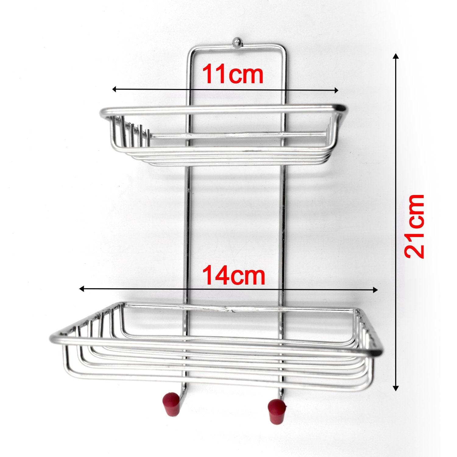 1763 Kitchen Bathroom Soaps Storage Rack with 2 Hook for Home