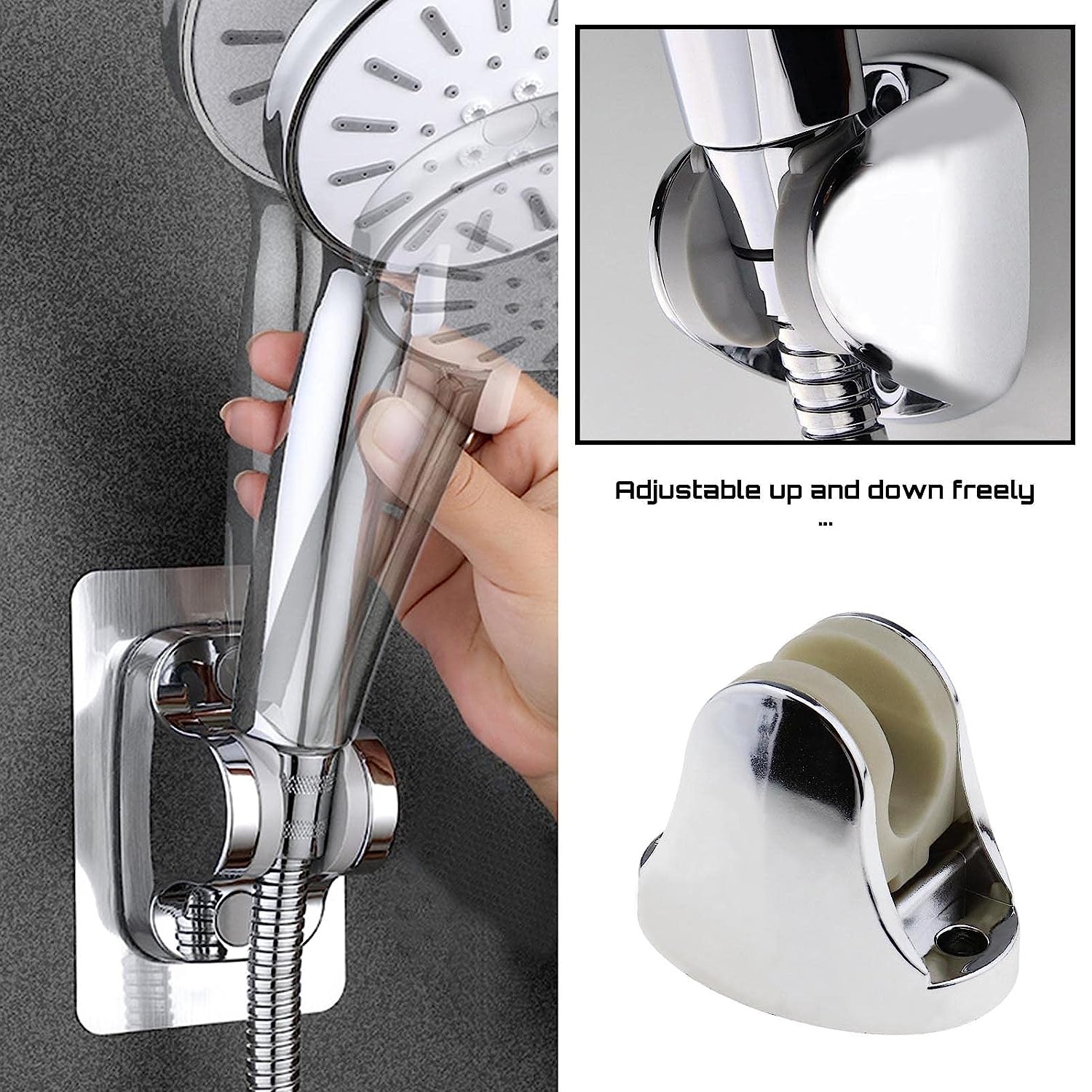 6255A  Adjustable Hand Shower Holder with Fixing Screws Adjustable Bracket for Bathroom