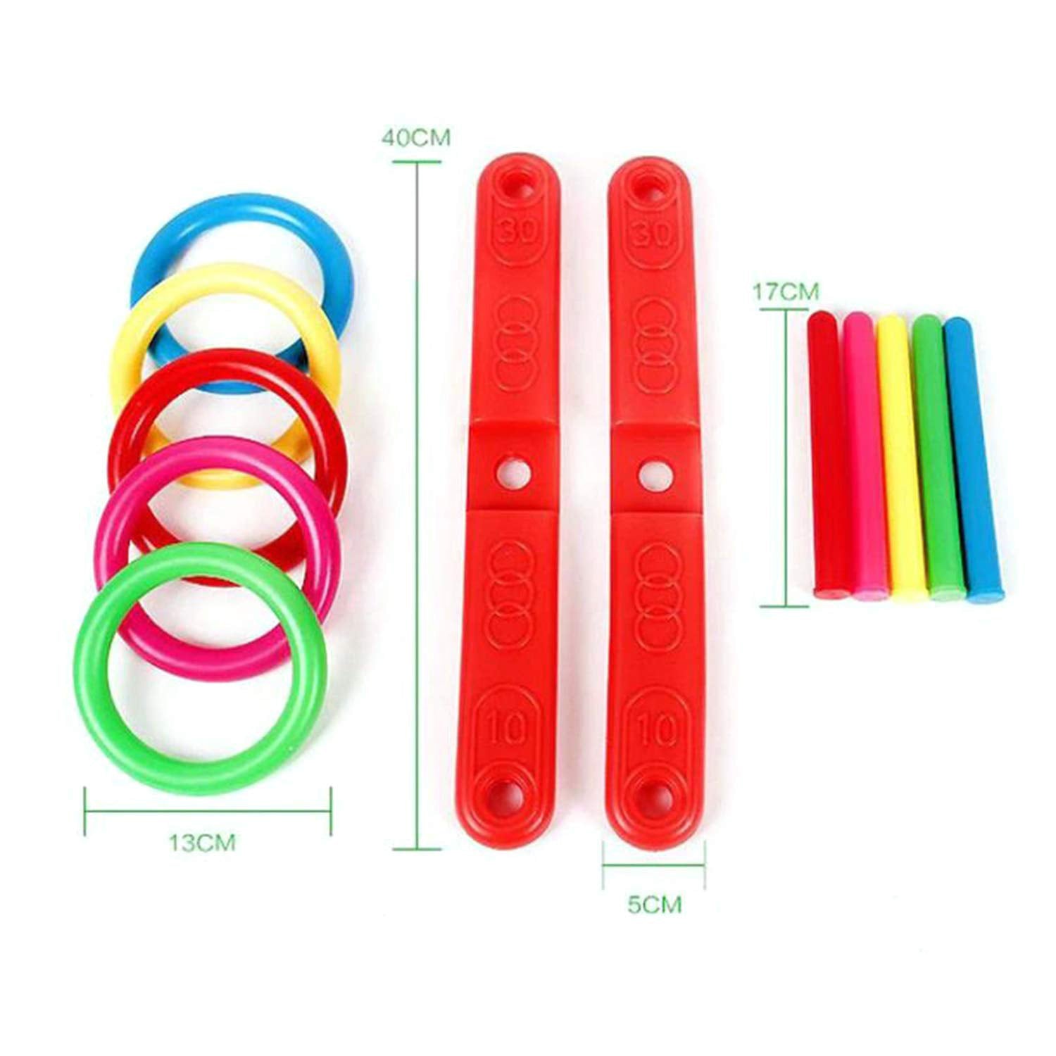 8078 13 Pc Ring Toss Game widely used by children’s and kids for playing and enjoying purposes and all in all kinds of household and official places etc.