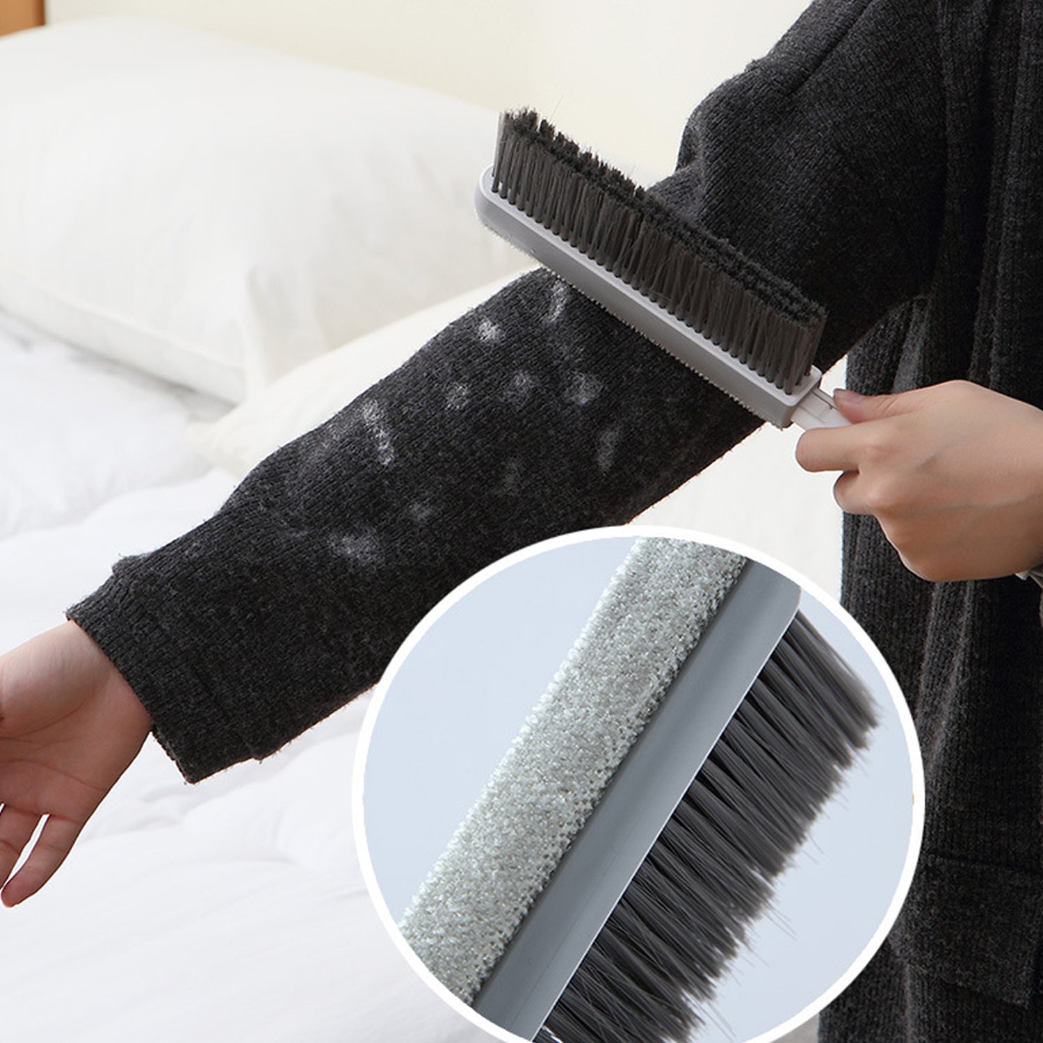 6619 Retractable Long-Handled Brush Household Cleaning Bed Sweeping Brush For Cleaning Car / Bed / Garden