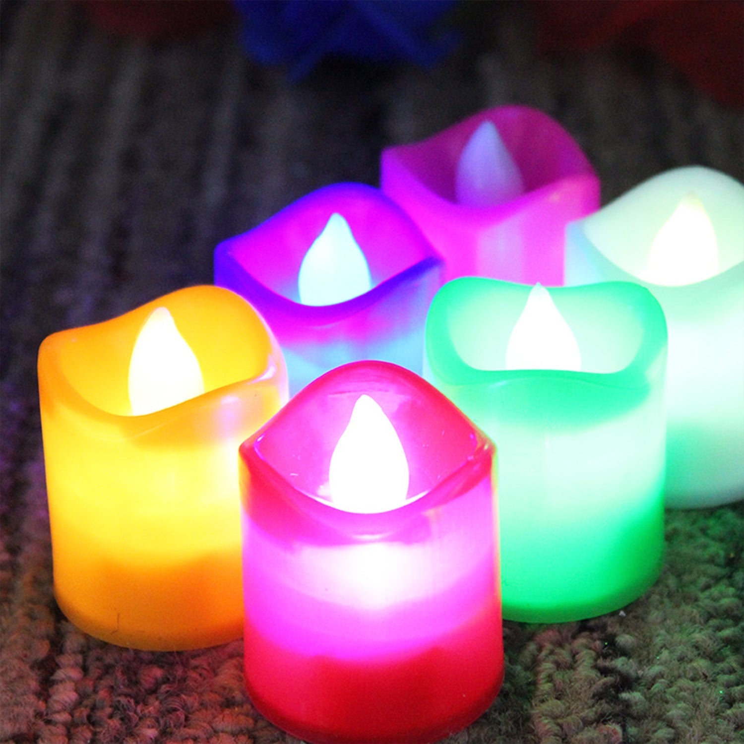 6429 10PCS FESTIVAL DECORATIVE - LED TEALIGHT CANDLES | BATTERY OPERATED CANDLE IDEAL FOR PARTY.