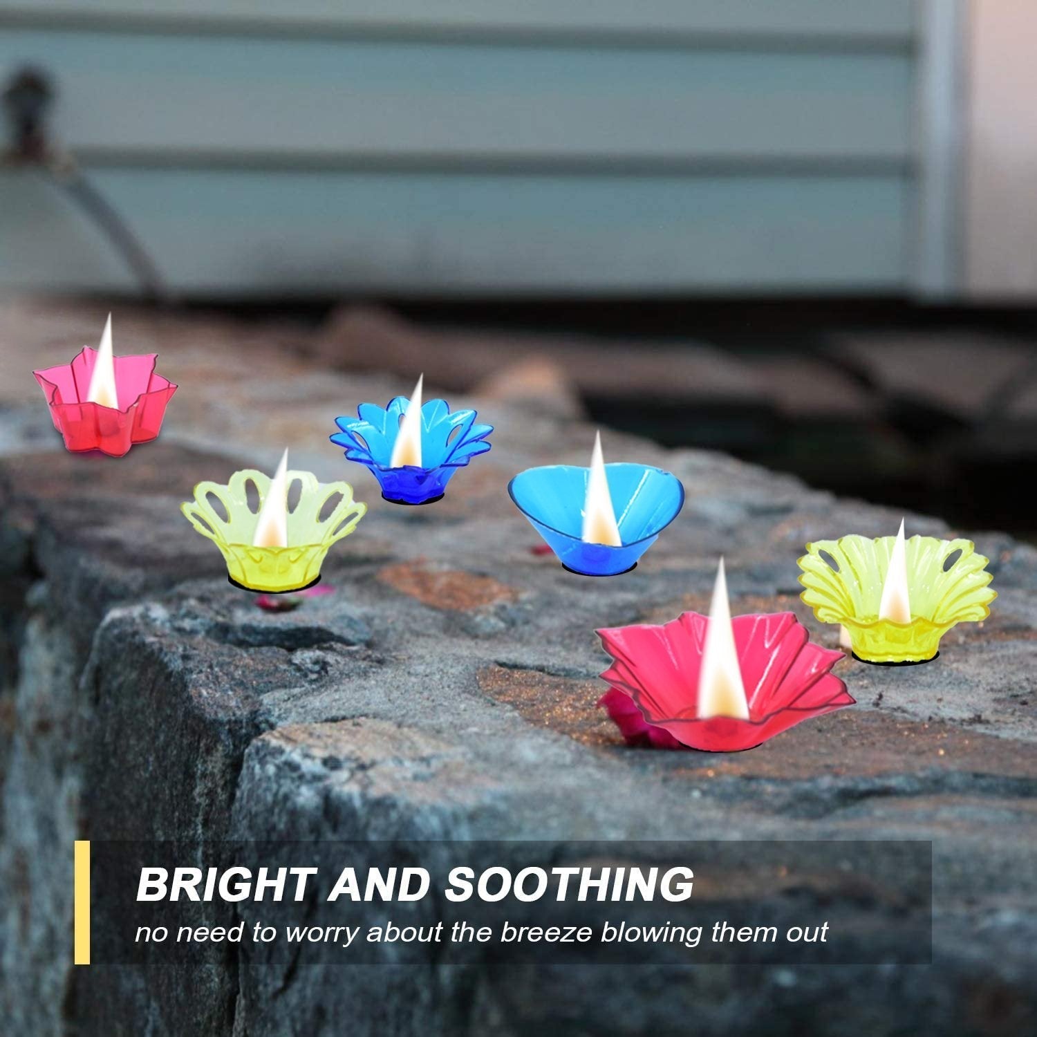 6004A Candle Cup with Multi Shape  (Multicolor) (12 Pcs Set)