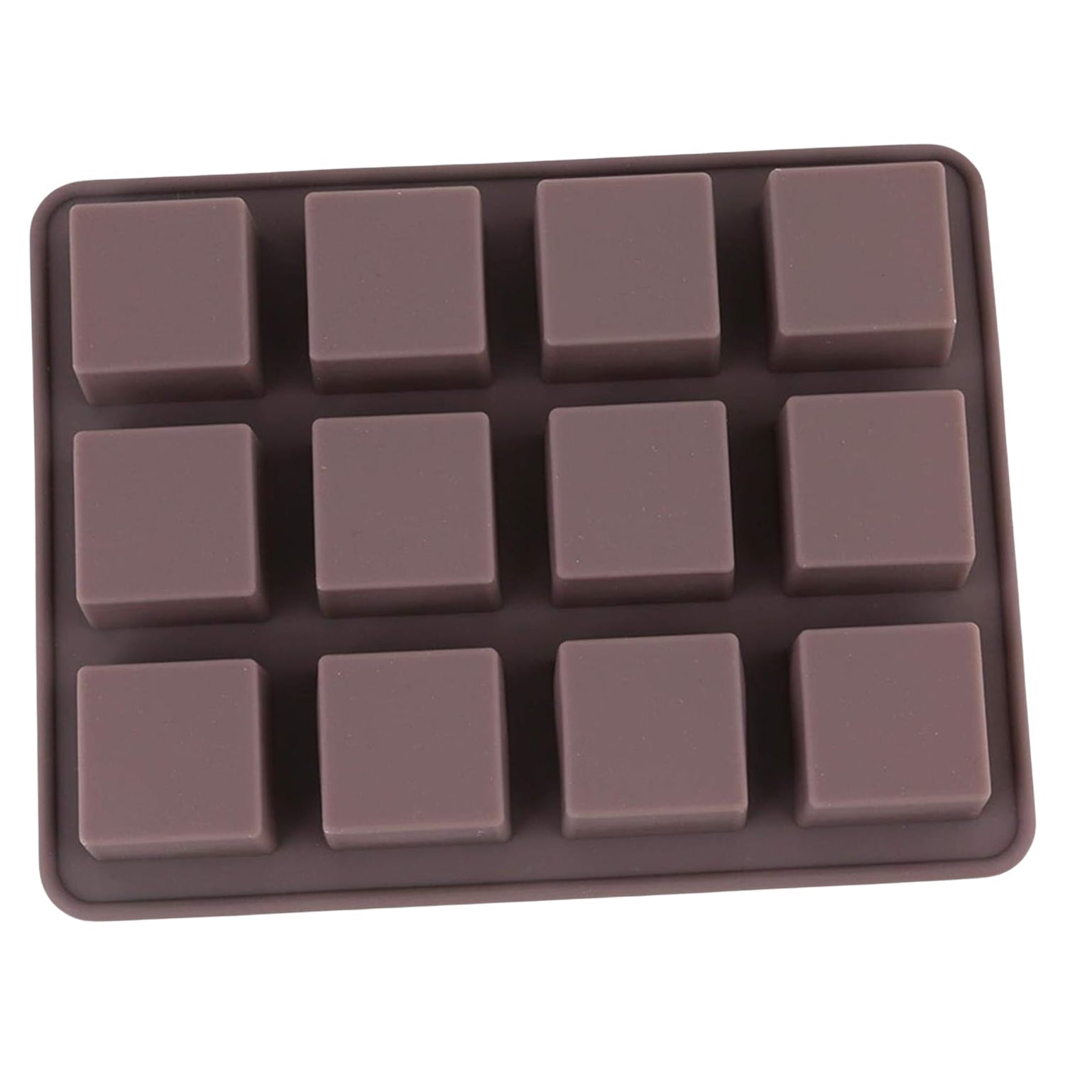 8185 Silicone Chocolate Mould 12 Cavity Square Shape Mould Candy Mold Baking Tools For Cake Chocolate, Food Grade Non-Stick Reusable, Baking Trays (1 pc)