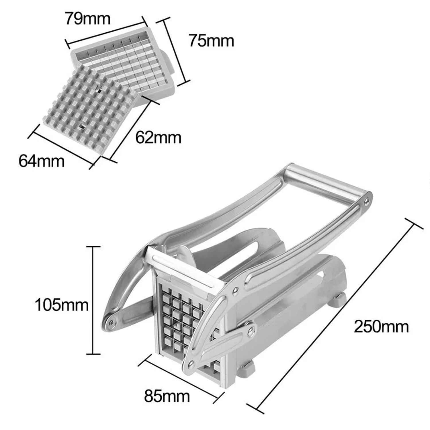 083 Stainless Steel French Fries Potato Chips Strip Cutter Machine