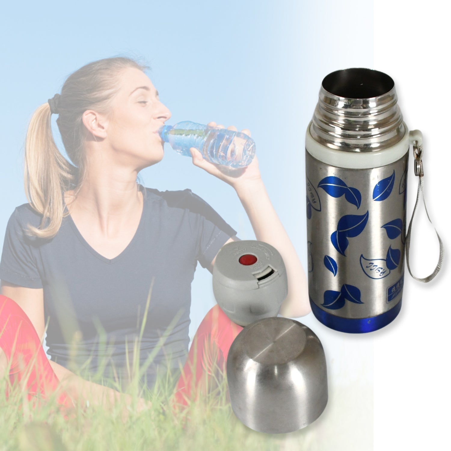 6822 Stainless Steel Insulated Water Bottle 350ml (1pc)