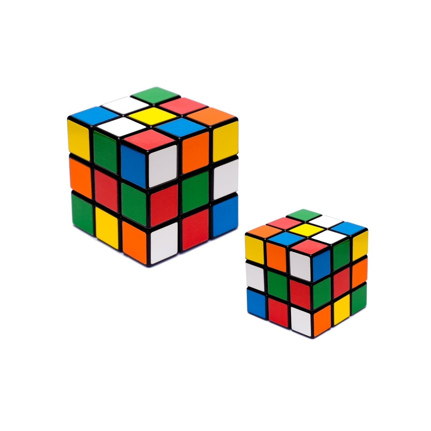 4817 Plastic Fancy 3x3 Small Cube Puzzles Game - 2 Pieces (Multicolour)