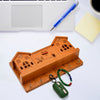 9125 6 Hooks House Design Wooden Keys Stand for Entryway, Kitchen, Office, Mudroom Wall, Mount Decorative Keys Organizer Key Holder. 