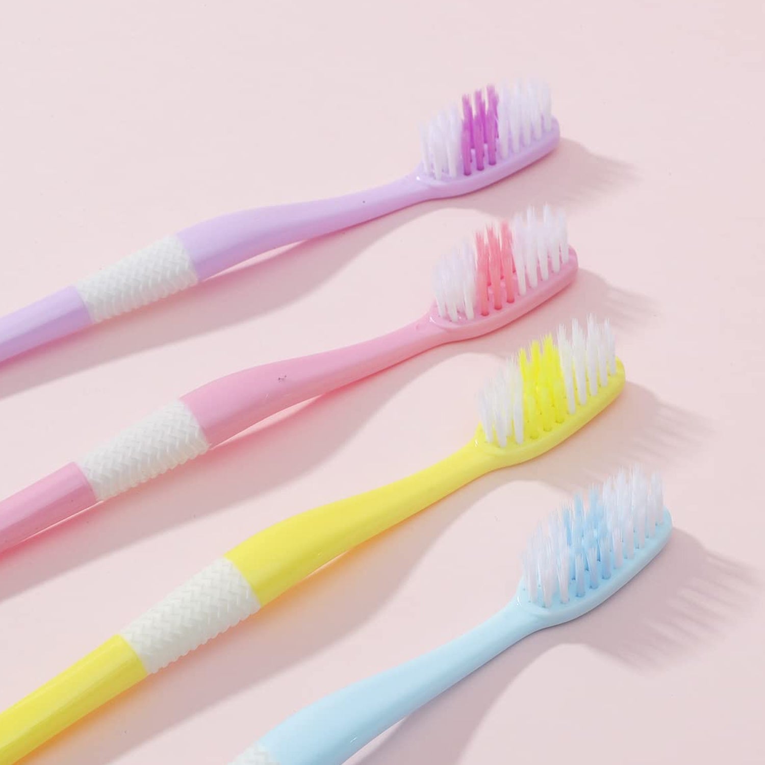 12814 2-in-1 Tooth Brush with Tongue Scraper, Soft Bristle & Long Handle (8Pcs) Soft Toothbrush