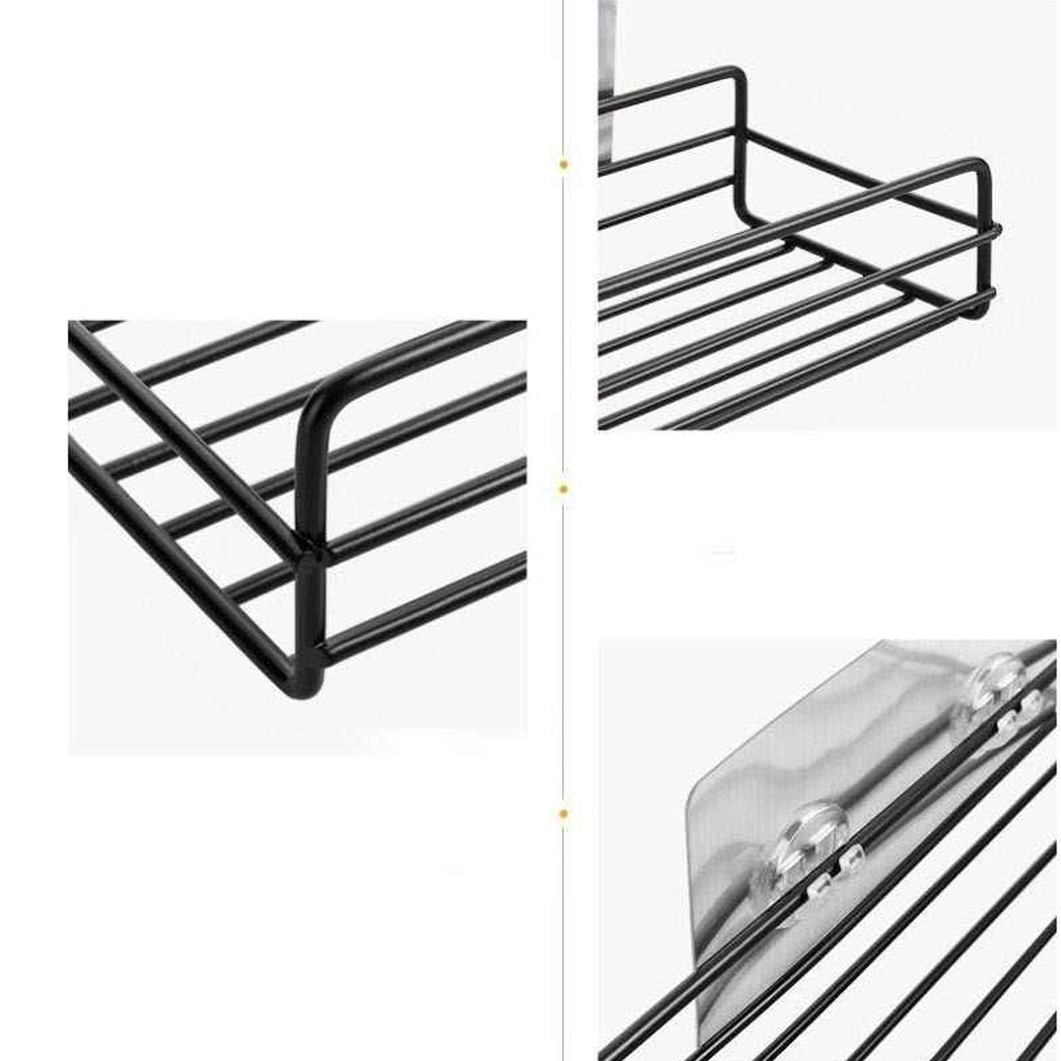 1764  Multipurpose Wall Mount Metal Bathroom Shelf and Rack for Home and Kitchen.