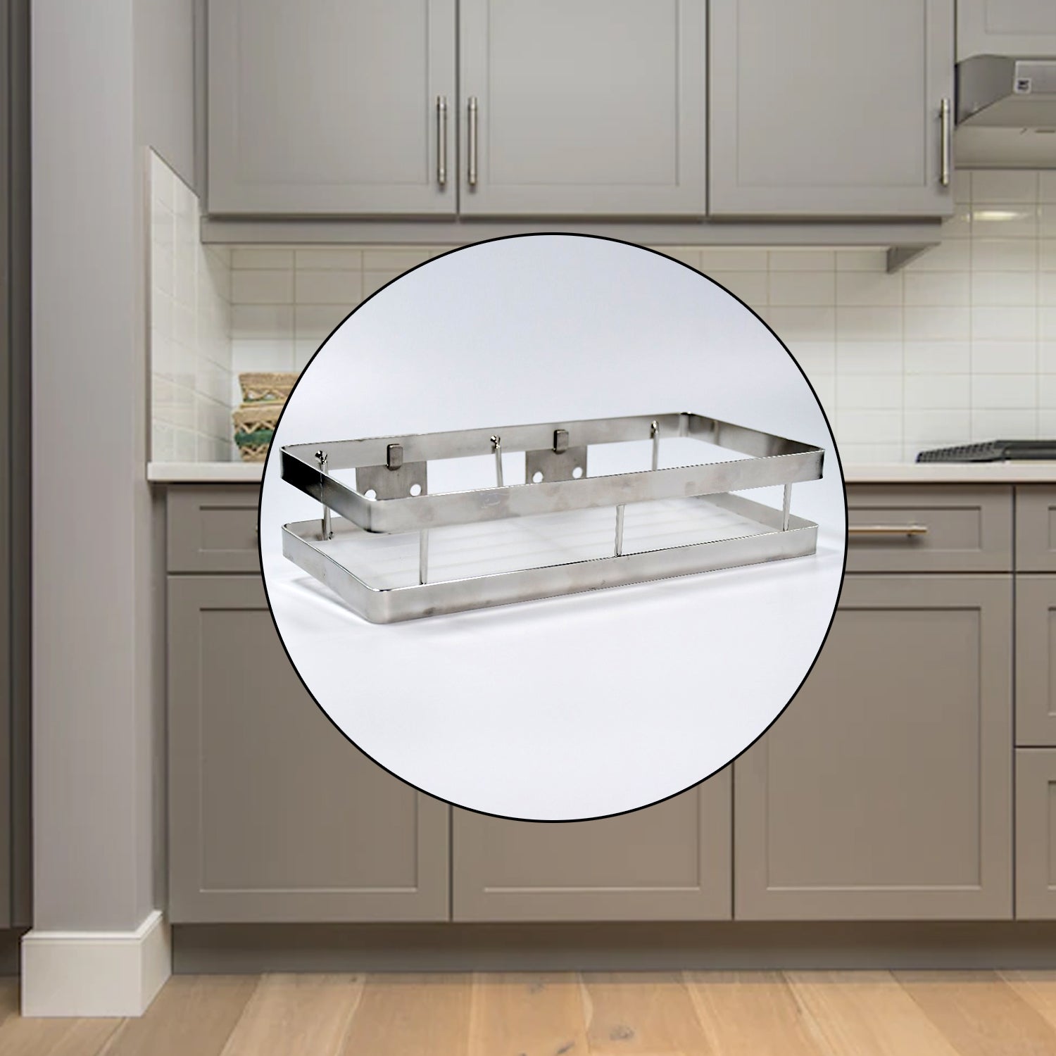 4922 25cm Metal Space Saving Multi-Purpose rack for Kitchen Storage Organizer Shelf Stand.