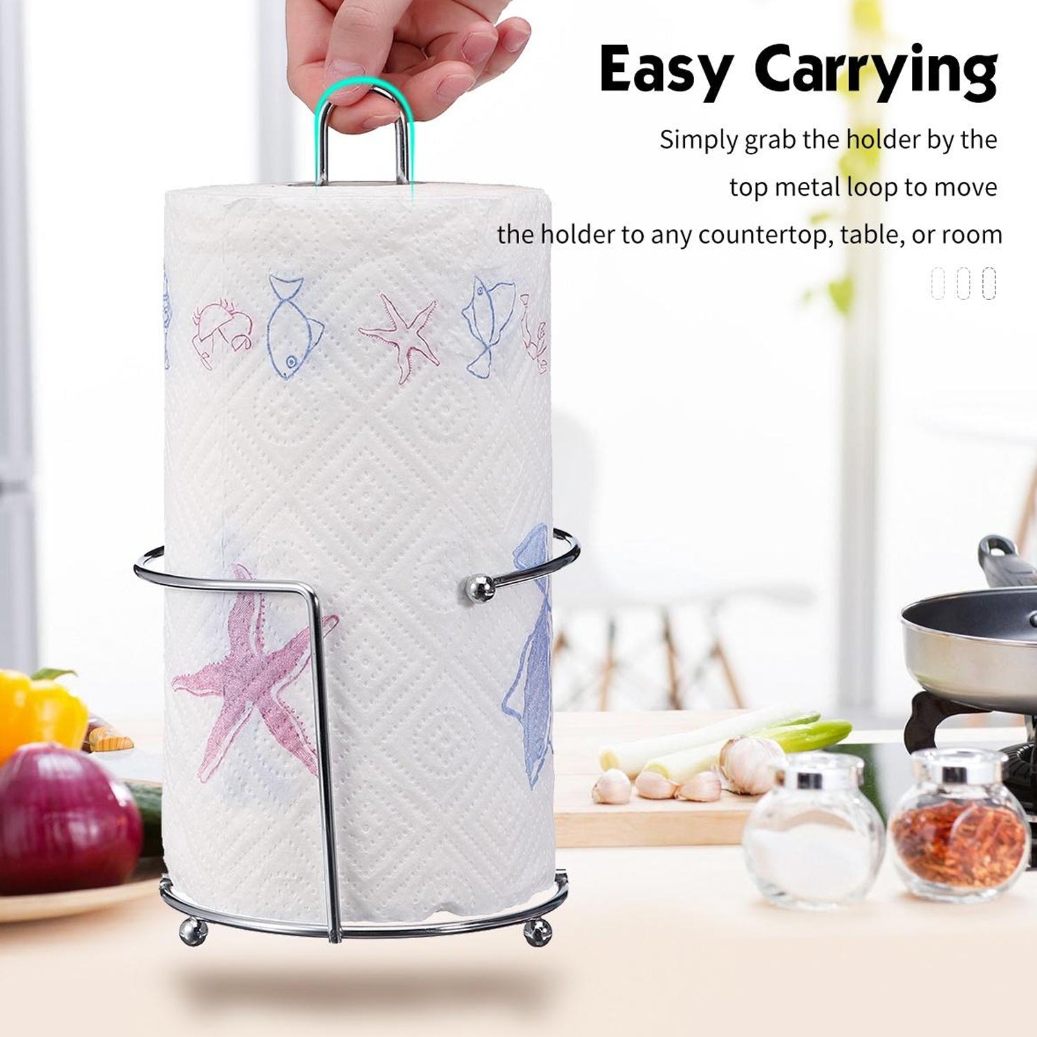 5242 Kitchen Roll Dispenser, Kitchen Napkin Roll Holder, Kitchen Paper Towel Tissue Holder 