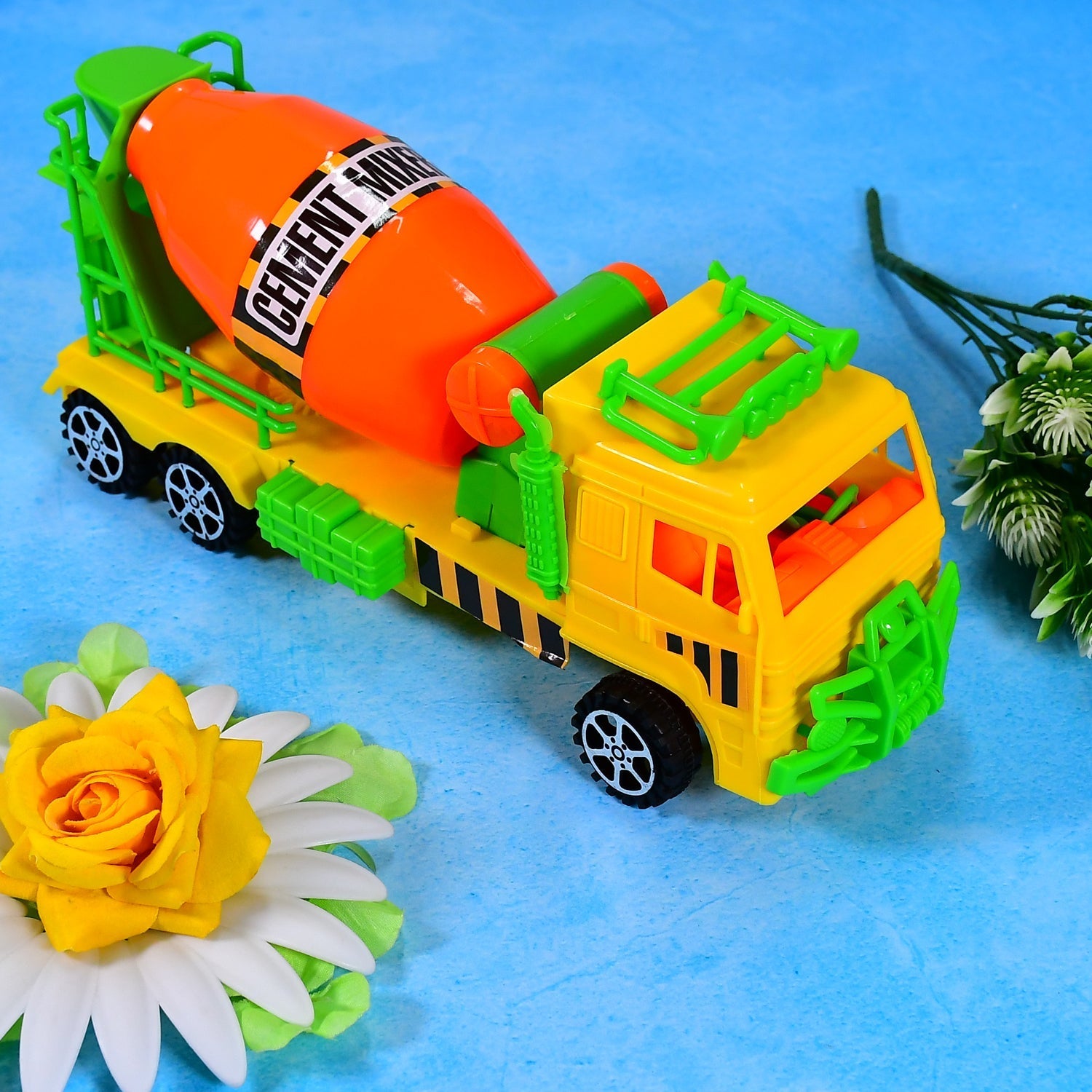 4441 Cement Mixer Truck Pushback Toy For kids