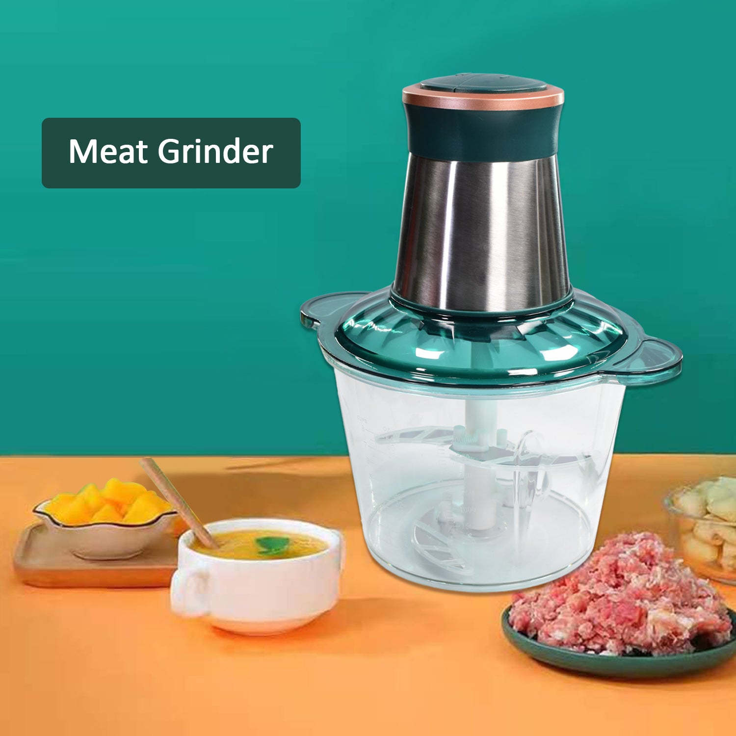 2811 Stainless Steel Electric Meat Grinders with Bowl for Food Chopping Meat & Vegetable.