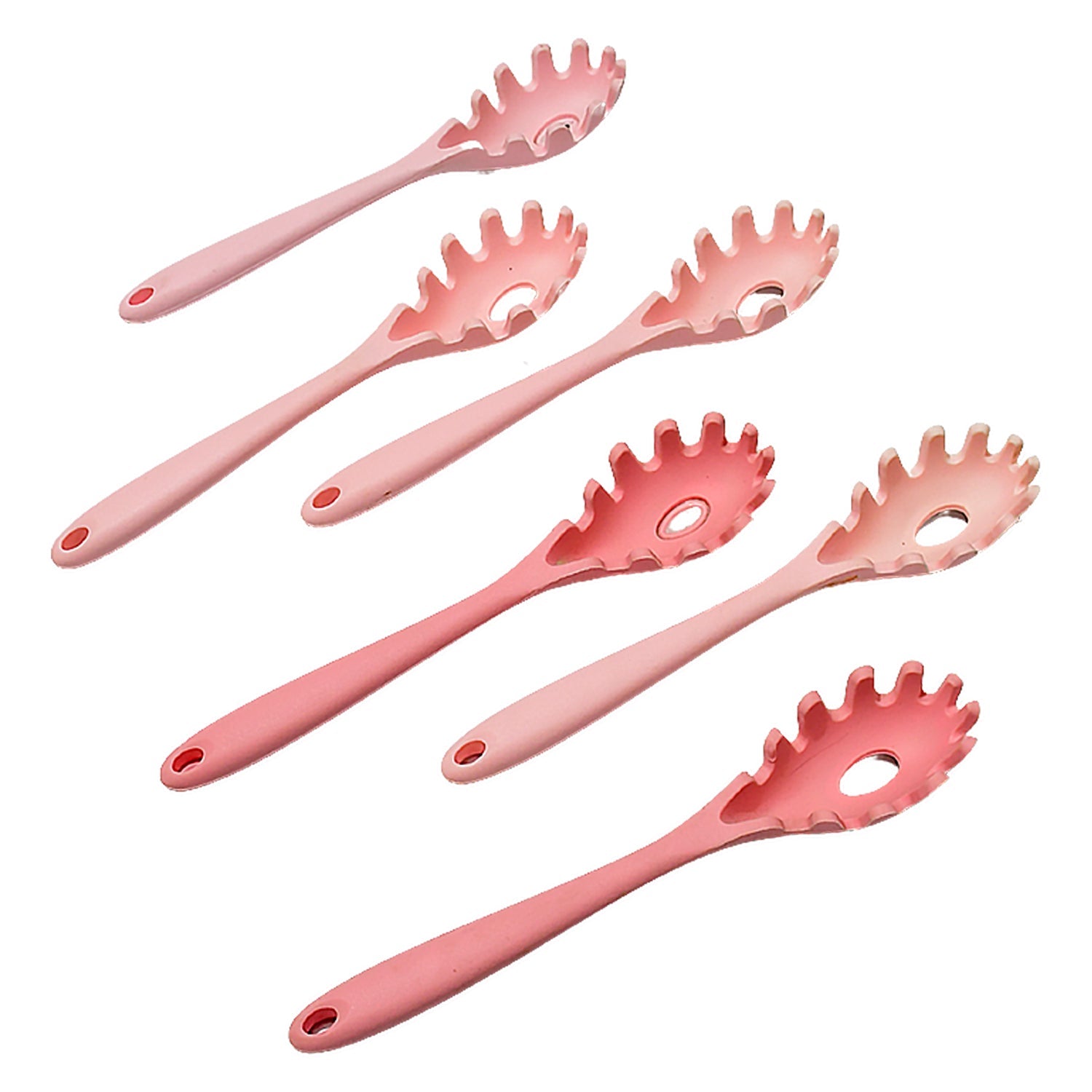 Multipurpose Silicone Spoon, Silicone Basting Spoon Non-Stick Kitchen Utensils Household Gadgets Heat-Resistant Non Stick Spoons Kitchen Cookware Items For Cooking and Baking (6 Pcs Set)