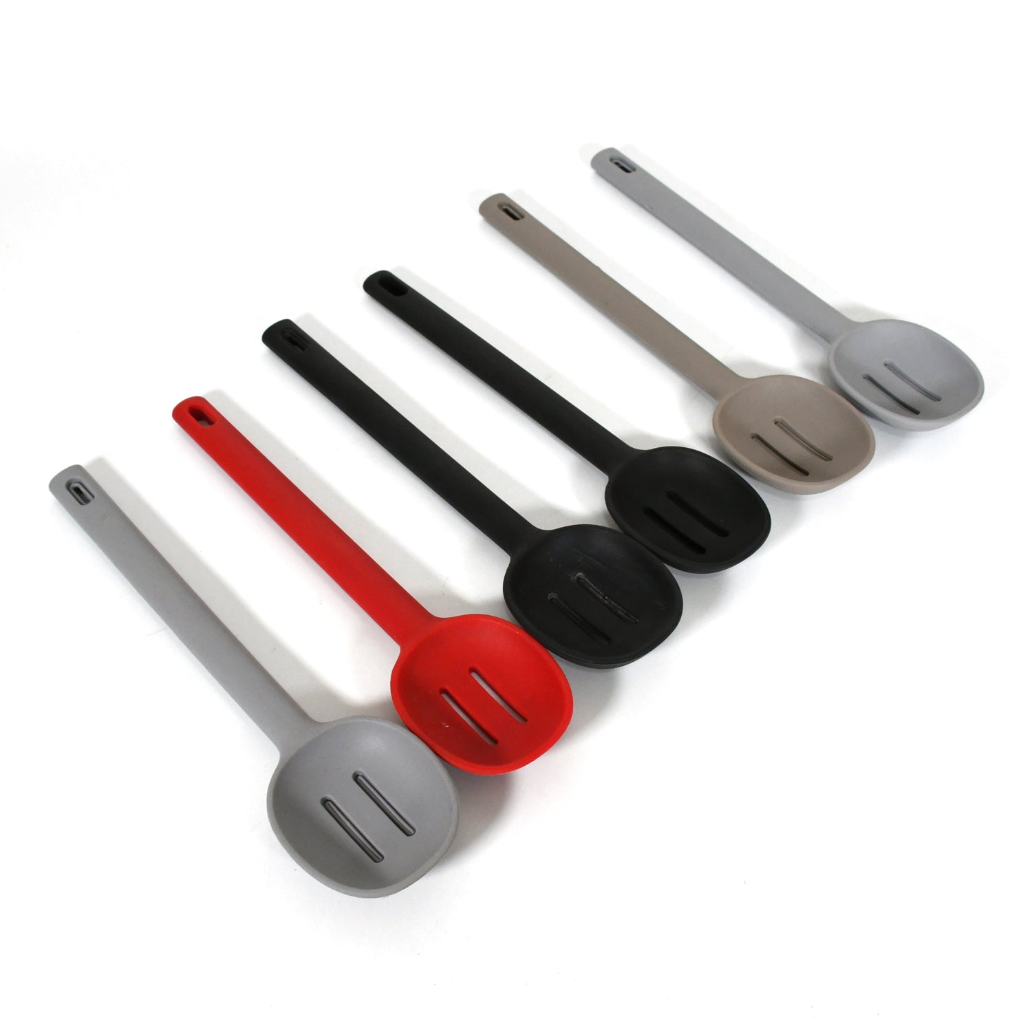 Multipurpose Silicone Spoon, Silicone Basting Spoon Non-Stick Kitchen Utensils Household Gadgets Heat-Resistant Non Stick Spoons Kitchen Cookware Items For Cooking and Baking (6 Pcs Set)