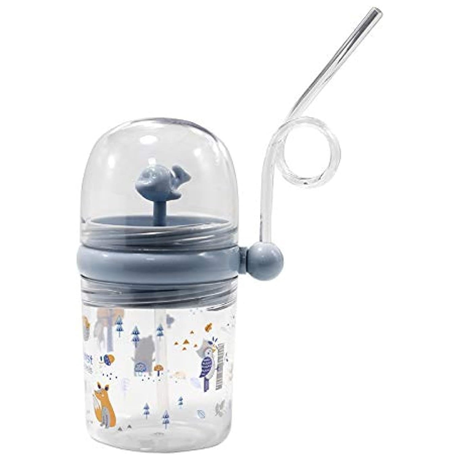 8419 Baby Drinking Cup with Straw and Lid Water Whale Spray Fountain Sippy Cup Bottles Childrens Pot, Toddler Tumbler Mug Spill Proof,Birthday Party Gift Drinking Cup (1 Pc)