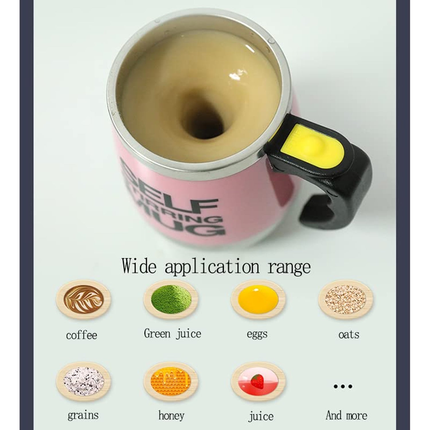 8246 Self Stirring Mug With Lid used in all kinds of household and official places for serving drinks, coffee, any types of beverages etc. (1 Pc / 400 ML)