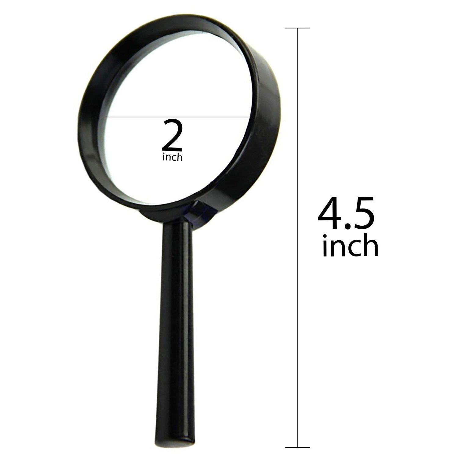 17781 Magnifying glass Lens - reading aid made of glass - real glass magnifying glass that can be used on both sides - glass breakage-proof magnifying glass, Protect Eyes, 50 mm