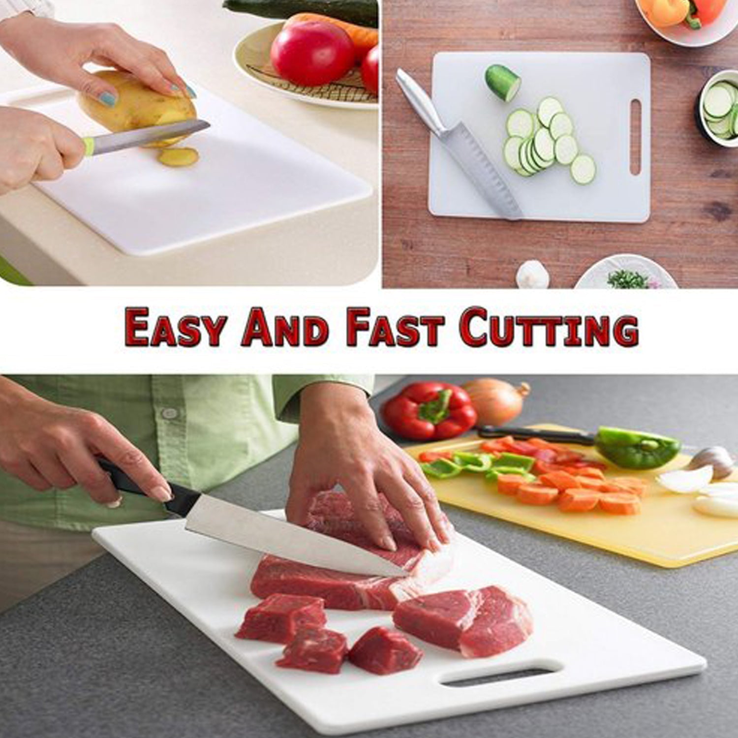 0086 Kitchen Plastic Cutting/Chopping Board