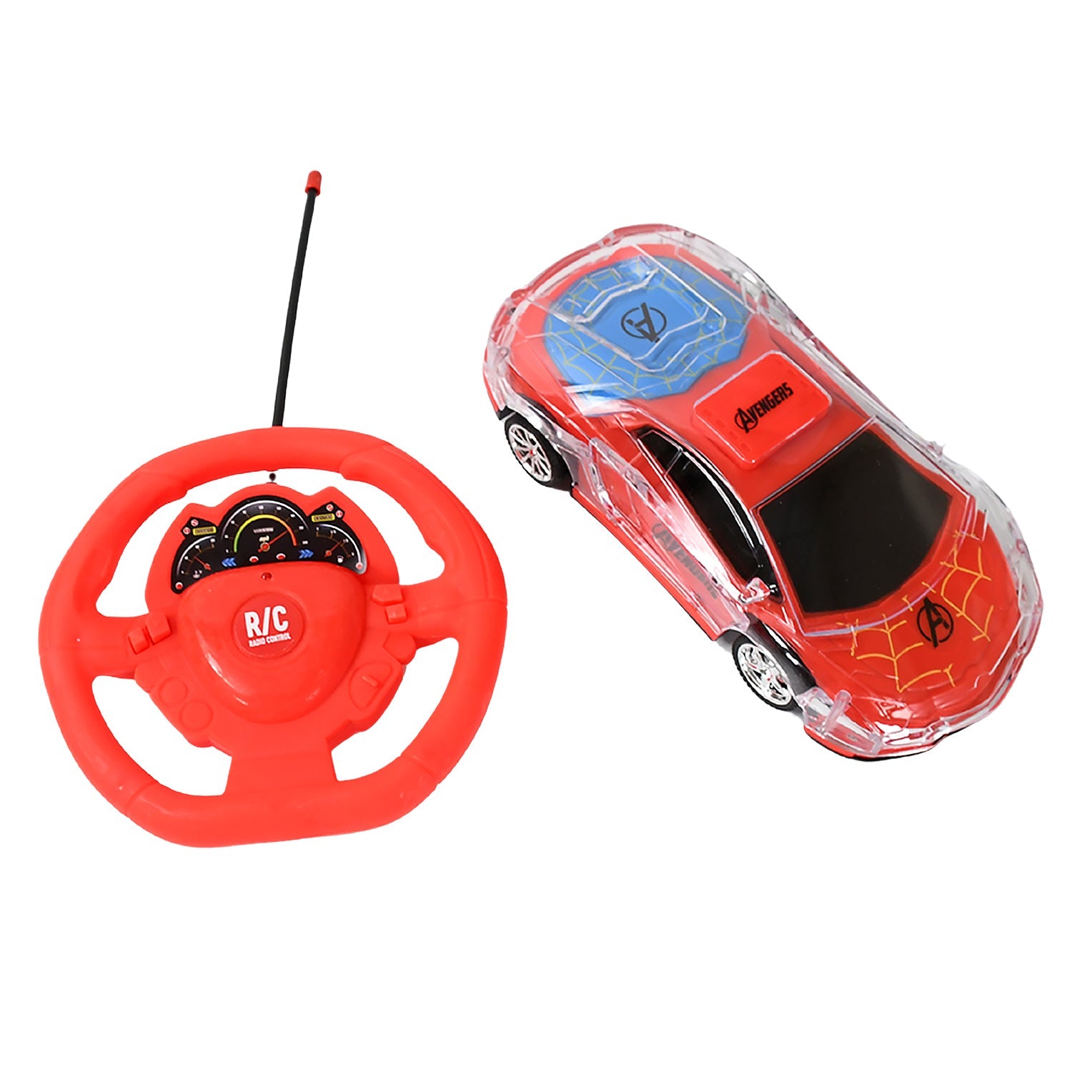 17927 Plastic Remote Control Car, Remote Control Racing car with Two Function Backward and Forward. Handle Design Remote. Best Birthday Gift, Birthday Return Gift with Rechargeable Battery For Car