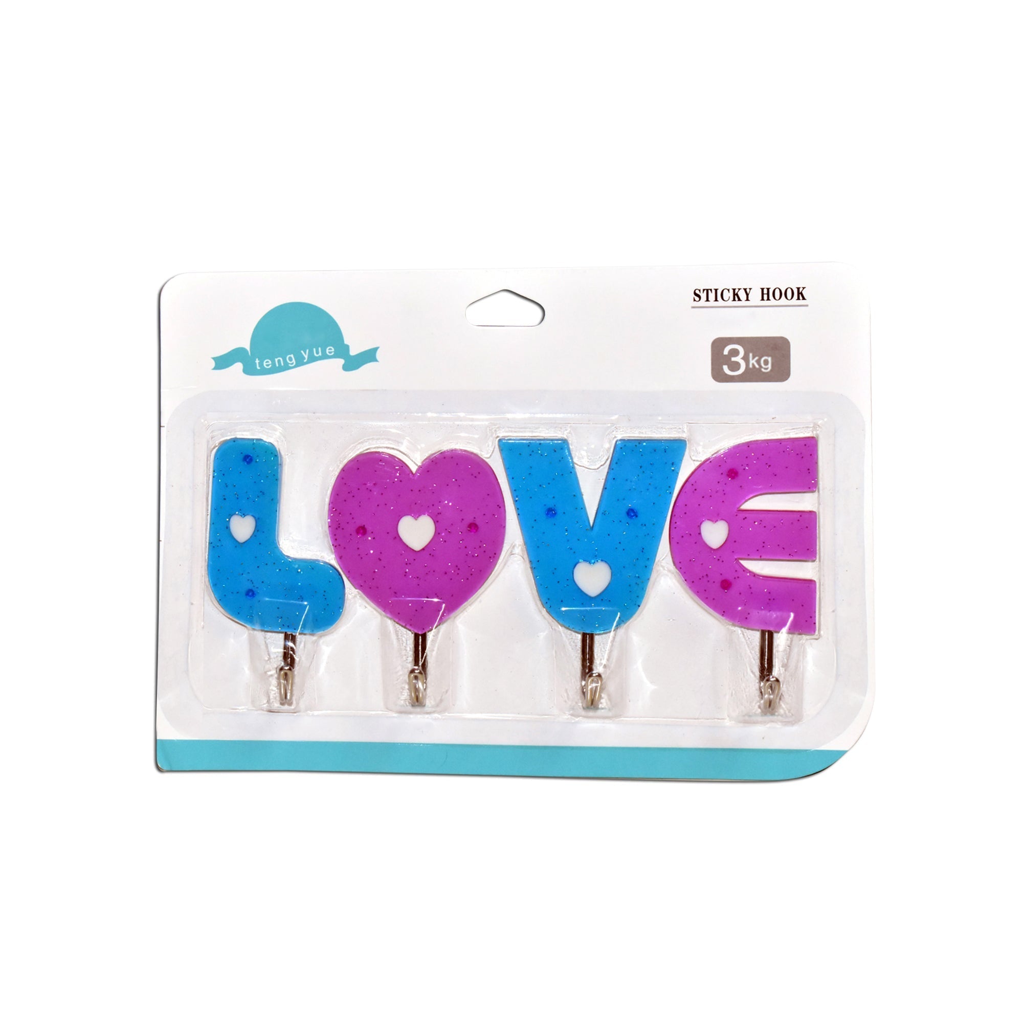 1121 Love Shape Self Adhesive Hooks