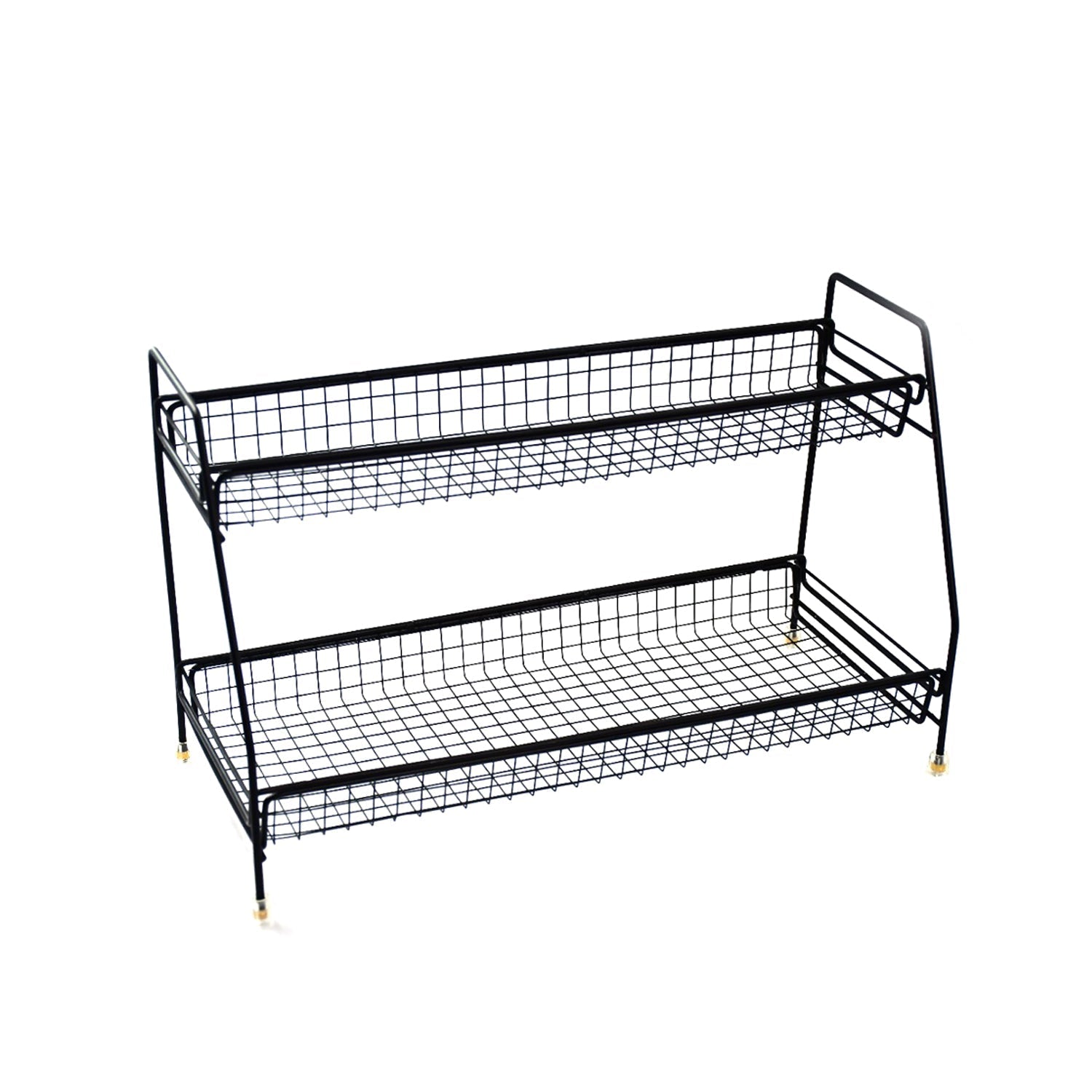 4927 Metal Space Saving Multi-Purpose 2 Tier 2 Layer Kitchen Spice Rack Storage Organizer Shelf Stand .