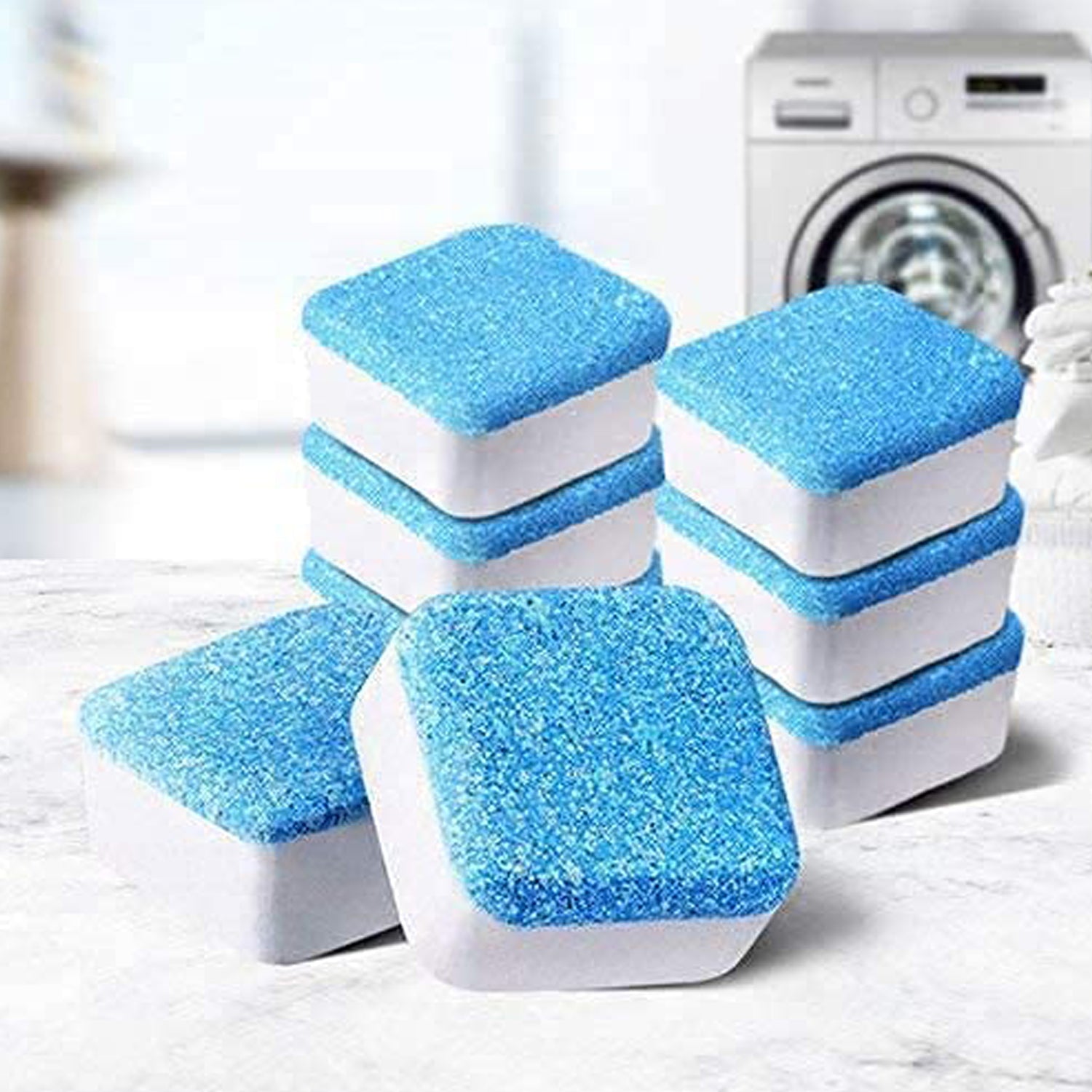 6245 Washing Machine Effervescent Tablet for all Company’s Front and Top Load Machine Tablet for Perfectly Cleaning of Tub & Drum Stain Remover Washer Cleaner