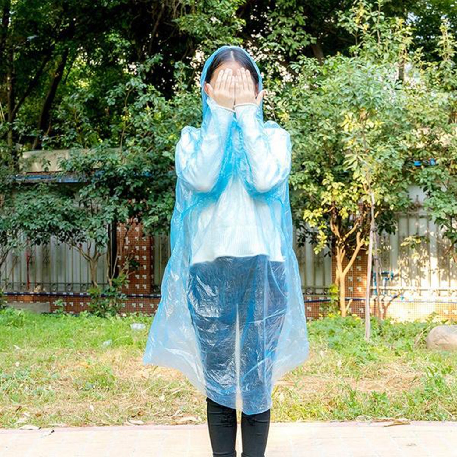 6182 Disposable Rain Coat For Having Prevention From Rain And Storms To Keep Yourself Clean And Dry.