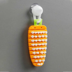 2909 Vegetable Scrubbing Brush, Vegetable Scrubber Non‑Toxic Fruit Brush Carrot Shape Vegetable Brush for Potato for Vegetable 