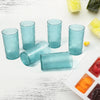 7142 Round Plastic Water Glass Juice Beer Wine Plastic Unbreakable Transparent Glass Set ( 300ml 6pc )