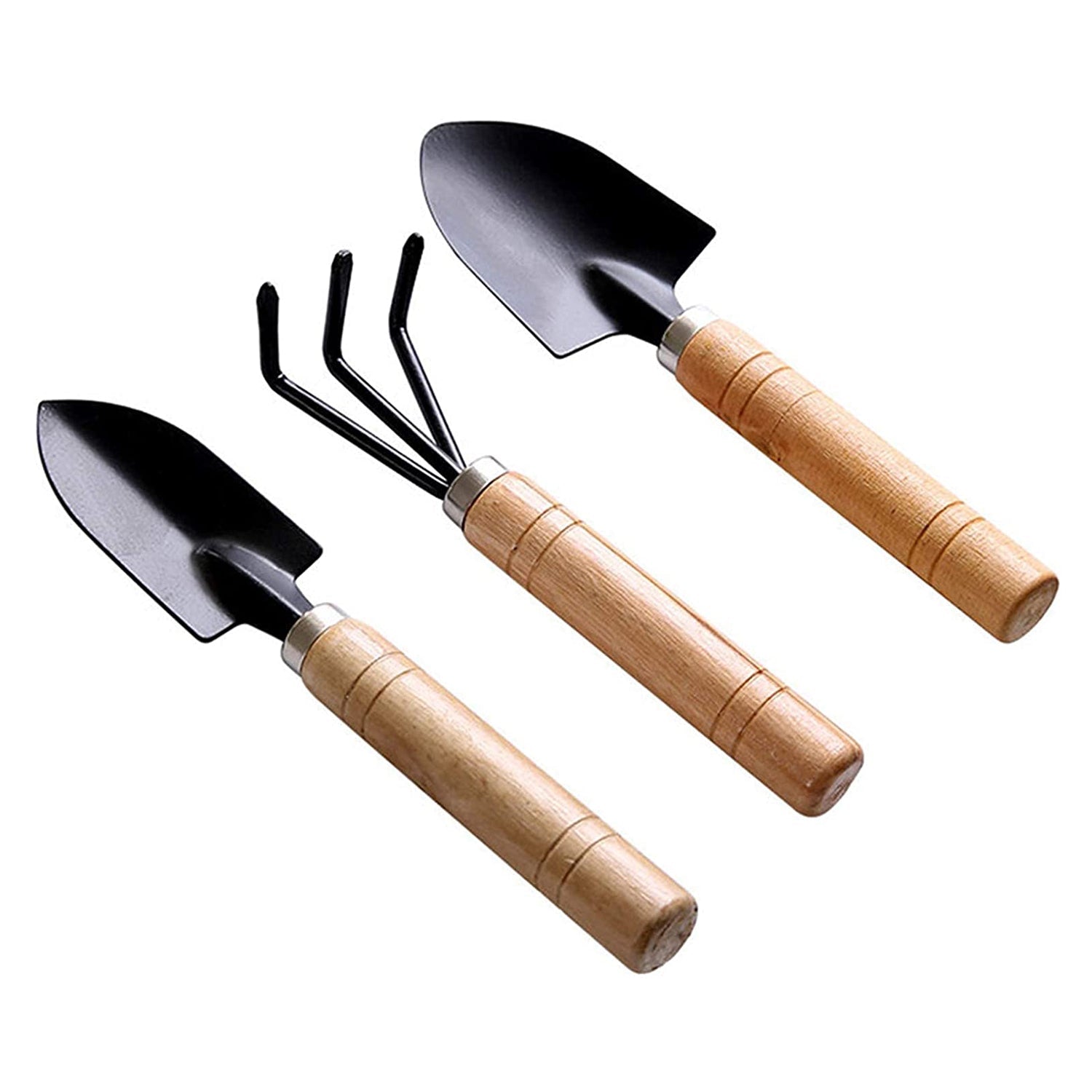 0541 Small sized Hand Cultivator, Small Trowel, Garden Fork (Set of 3)