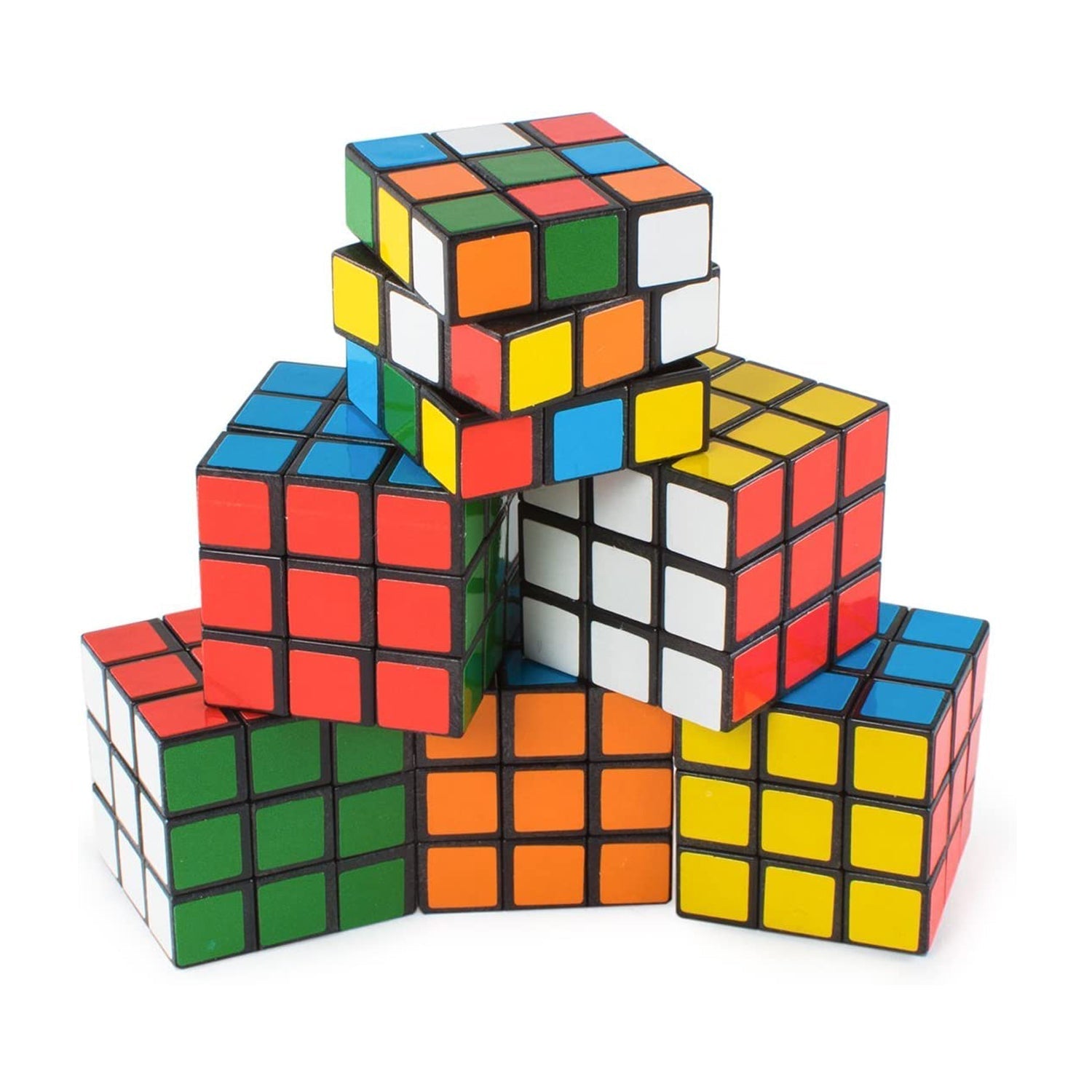 4817 Plastic Fancy 3x3 Small Cube Puzzles Game - 2 Pieces (Multicolour)