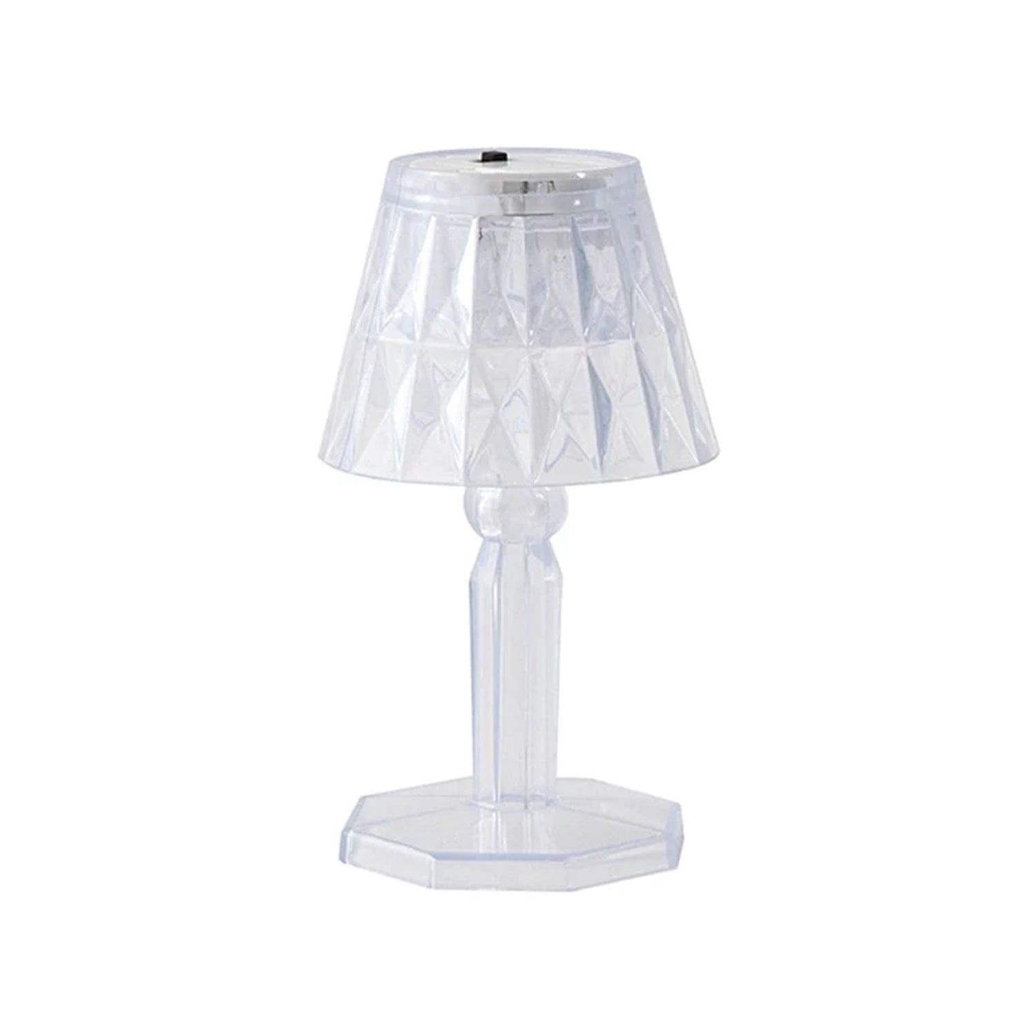 6610 2in1 Transparent Mini Crystal Table Lamp with Reflection Light