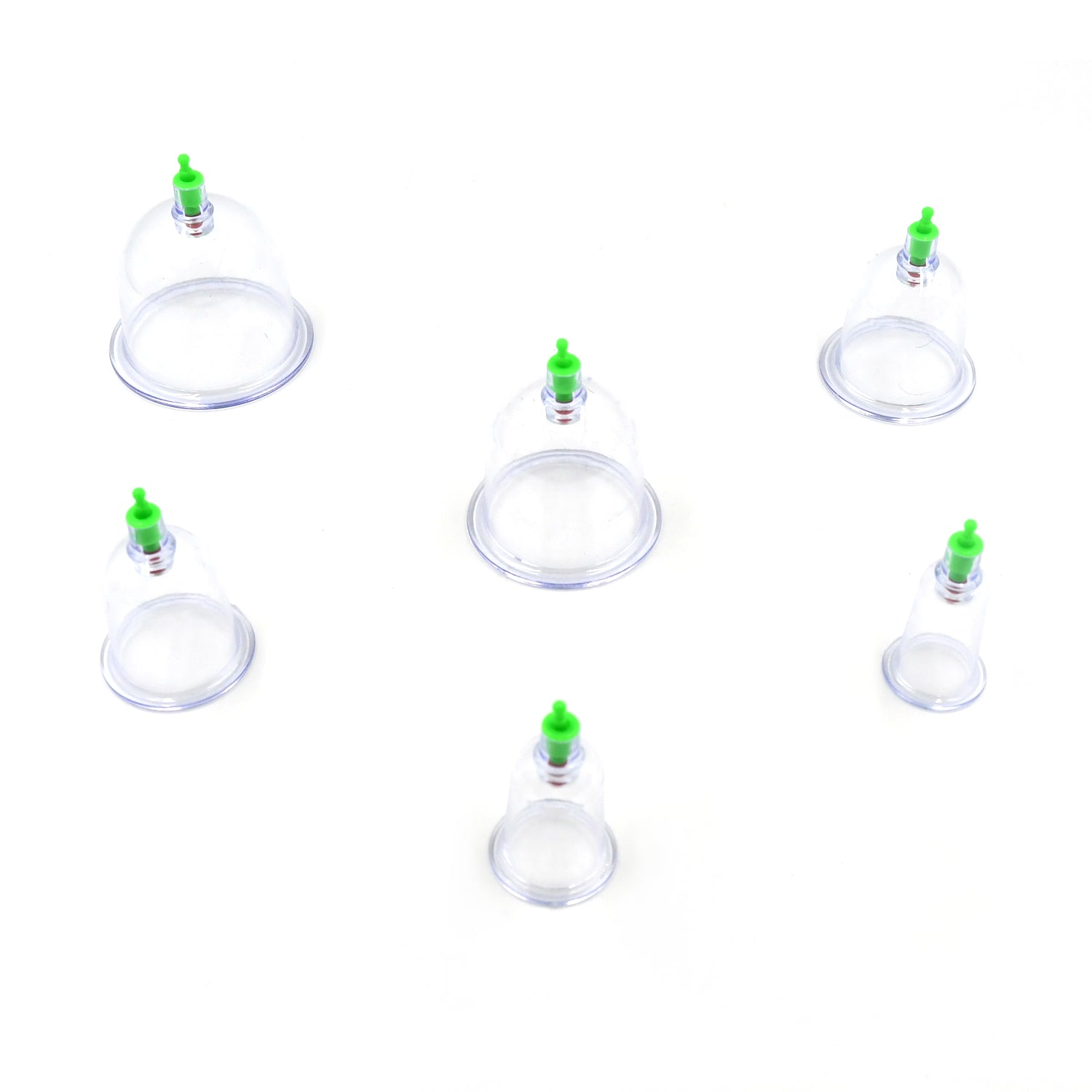 6614A Vacuum Cupping Set 6 Pcs Kit Pull Out a Vacuum Apparatus Therapy Relax Massagers Curve Suction Pumps