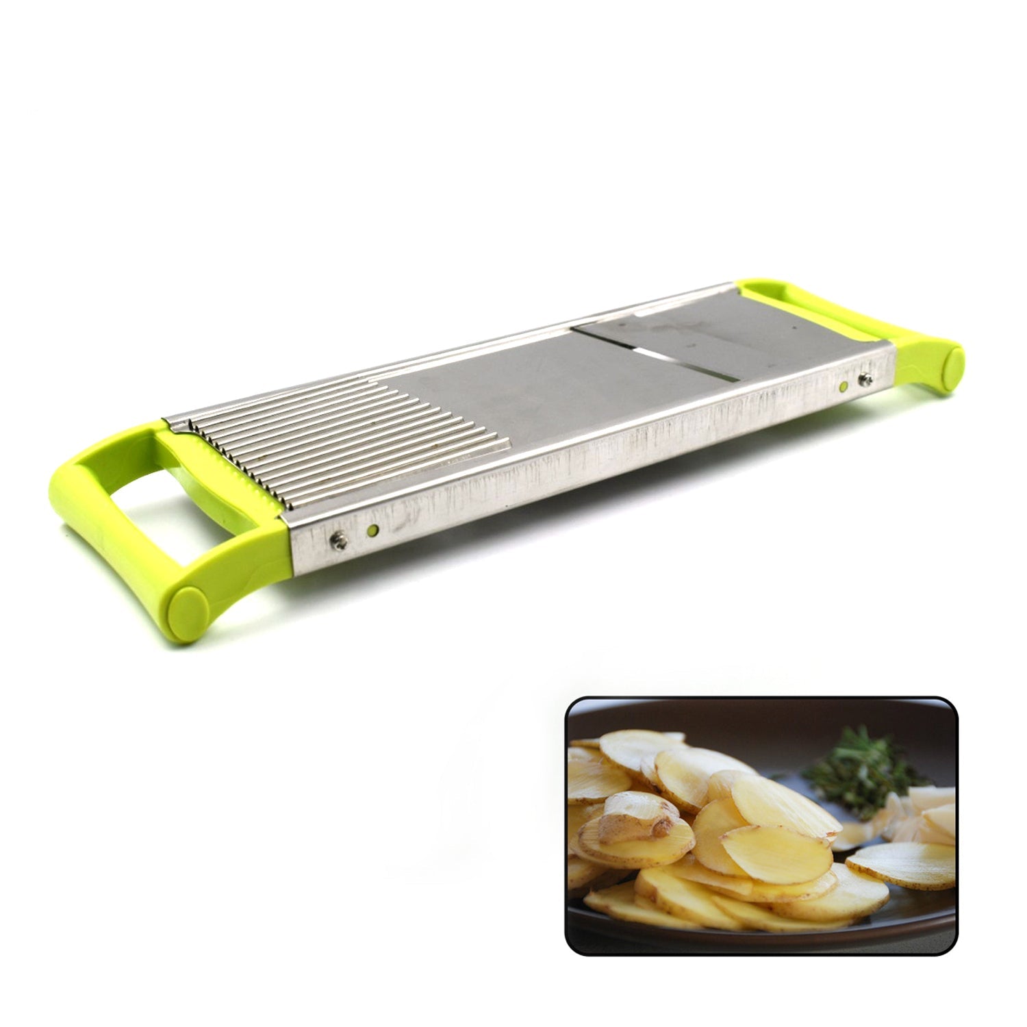 2688 2 in 1 Potato Slicer used in all kinds of household kitchen purposes for cutting and slicing of potatoes.