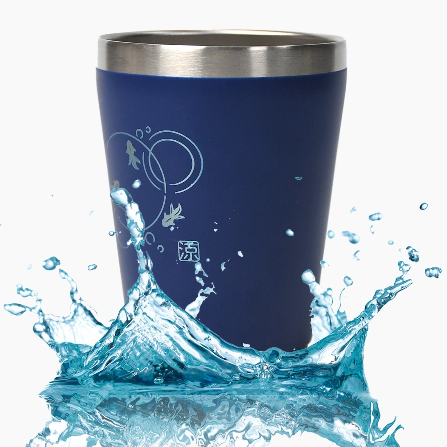 7184 Stainless Steel Drinking Glass for Water, Milk Tea Coffee Lassi Glass Tumbler  Premium Blue Glass 