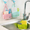 762 Adjustable Kitchen Bathroom Water Drainage Plastic Basket/Bag with Faucet Sink Caddy